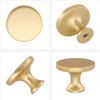 LONTAN 10 Pack Gold Cupboard Knobs Gold Drawer Knobs Solid