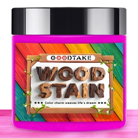 GOODTAKE Pink Wood Stain Powder, Wood Dye Stain Powder That Makes Vibrant Wood, Premium Fast Dry Light Wood Stain Powder for Crafts, Multiple Finishes - for Indoor Outdoor Wooden (Pink, 2 oz)