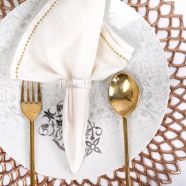 Acyralic Napkin Rings Set of 12, Decorative Serviette Ring, Beach Napkin Holders, Napkin Rings Bulk for Party Decoration, Dinning Table, Everyday, Family Gatherings - A Great Tabletop Décor