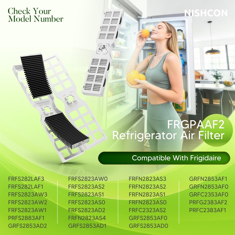 FRGPAAF2. Refrigerator Air Filter Replacement for Frigidaire Pure.Air AF-2, Compatible
