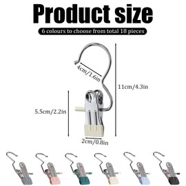 360° Boot Hangers Clips Portable No-Slip Laundry Hooks Rotating Heavy Duty Hanging Hooks for Home Closet Travel Pants Socks Towels Handbags (18)