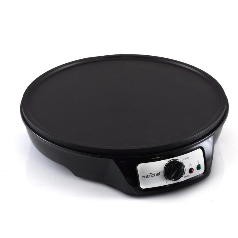 Nutrichef Electric Crepe Maker Pan & Griddle - 12 Inch
