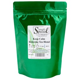 Keep Calm Relaxing Tea Blend with Chamomile Caffeine-Free Herbal Remedy for Anxiety & Stress Relief (50g in Resealable Pouch)