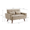 Jarenie 48" Loveseat Sofa, 2 Seater Love Seat Mid Century