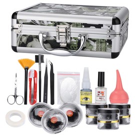Eyelash Extension Kits, False Lashes Tool Eyelashes Grafting Full Tools Set with False Eye Lashes, Patch, Glue, Clip, Comb, Tweezers, Air Pump etc
