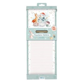 Trötsch Notepad with Pen and Magnet Winter Forest Notepad Gift Idea Memories