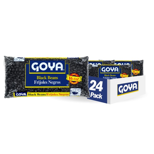 Goya Foods Black Beans, Dry, 16 Ounce (Pack of 24), (33956)