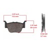 H&H bros Rear Brake Pads for Honda Foreman Rubicon 500