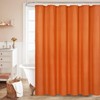 MitoVilla Burnt Orange Long Fabric Shower Curtain Liner, Soft &