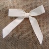 Harvest Imports 12 Pack of 3/8" Ivory Satin Pre-Tied Bow
