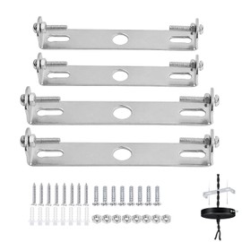 WQEDVN 4PCS Ceiling Hook for Pendant Light, Ceiling Light Bracket, Chandelier Hook, Stainless Steel Chandelier Bracket with Screws, for Home Office Install Various Types of Light (9cm/10cm