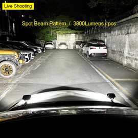 Exzeit 80W Led Pod Lights, 4Inch 7600LMS Driving Light Spot Fog Lights for Offraod Motorcycle Truck Boat Tractor ATV UTV