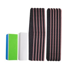 Baluue 1set Nail Art Polishing Block Set Practical Nail Sanding Strips and Buffers for Home and Salon
