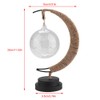 Glass Ball Moon Iron Art Decoration Night Light with LED