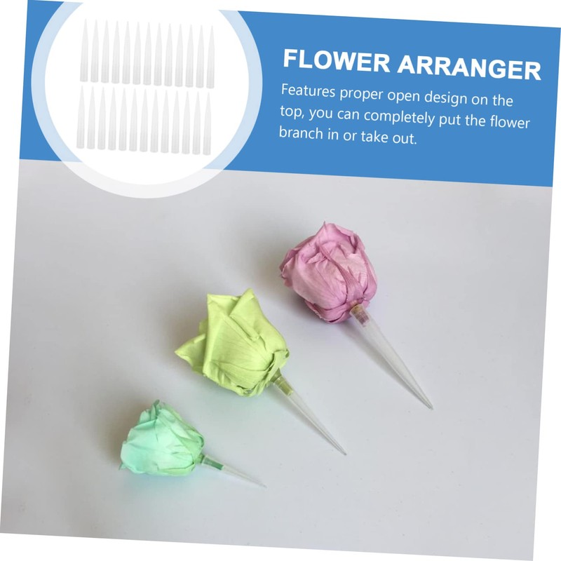 TEHAUX 2sets Water Vials for Roses Floral Stem Tubes for
