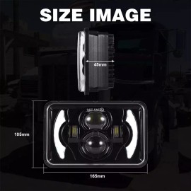 Unbranded 4pcs 4x6" Led Headlights fit Pontiac Parisienne 1975 1976 1977 1978 1979 1980-85