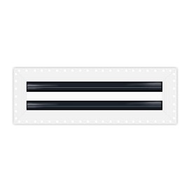 BUILDMART - 12x4 Mud in Air Vent Cover - Drywall Mud-in White Air Vent - Mud Linear Slot Diffuser - Register Grille for Ceiling and Walls - Texas Buildmart