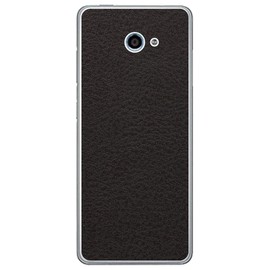 McHarrier Kyocera Easy Smartphone 2 A001KC Skin Seal Hard Leather Dark Brown Pattern Back Compatible Decor Sheet Leather Style