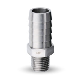 MAACFLOW MAACFLOW Stainless Steel 1/4" Male NPT to 5/8" Hose ID Barb Barbed Hose Fitting Adaptor Connector (Pack of 1)