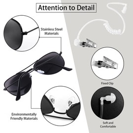 Boompark Ring Wedding Bearer Security: Ring Gifts Bearer Sun Glasses + EarPiece Cosplay + Ring Wedding Bearer Badge Police FBI（Adult）