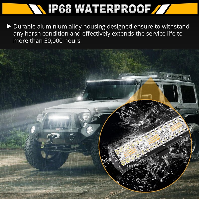 Auxbeam 20 Inch 420W LED Light Bar, 2 PCs 4