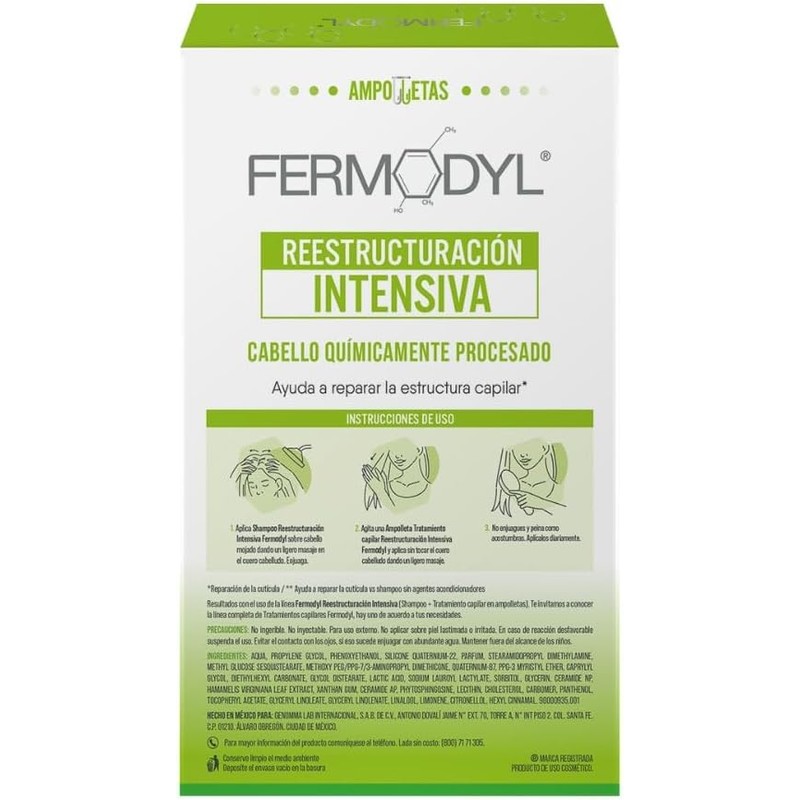 FERMODYL - Reestructuracion intensiva. Con vitamina E, pantenol y ceramidas.