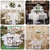 Showgeous Tablecloth White Round Tablecloth 228 cm Polyester Fabric Tablecloth