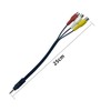 FANTIA 3.5mm to 3 RCA AV Adapter Cable - Black,