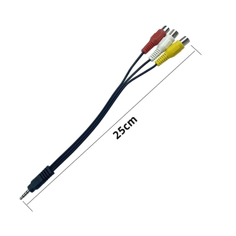 FANTIA 3.5mm to 3 RCA AV Adapter Cable - Black,