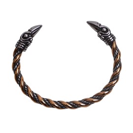 LANGHONG Stainless Steel Viking Bracelet Men's Cuff Bracelet For Men Talisman Jewelry, Adjustable, Stainless Steel, no gemstone