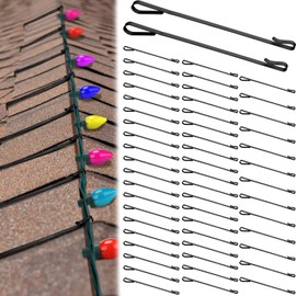 Cinnvoice 50 Pcs Ridge Clips Christmas Light Clips Roof Row Light Hooks Holiday Outdoor String Light Clip Christmas Light Hook for Hanging Holiday String Light Multi Functional Universal Clip