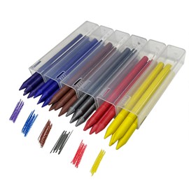 JOMPENS 5.6mm Metal Mechanical Pencil Set with Clip, Metal Coupler, Graphite Pencil and 4 Leads for Construction, Drawing, Crafts, Art Sketching (4 Colors)