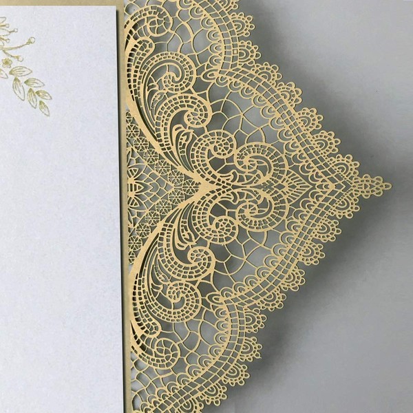 Picky Bride 50 Pcs 5" x 7.3" Laser Cut Hollow