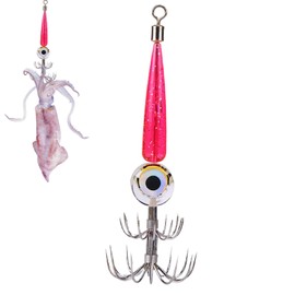 Luminous Squid Jig Hooks - Saltwater Squid Fishing Lures | LED Fishing Light Underwater Flasher Light | Squid Jig Hook Kit, Electronic Squid Lure Light Hook for Underwater Sea Fishing