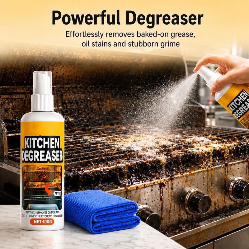 ForgeVibe 2Pcs Spray Grill Cleaner,Kitchen Degreaser Spray,Powerful Degreaser,Degreasing Spray Grill