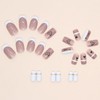 BAOYAALIN Press on Nails Medium Square French White Fashion Fake
