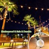 100FT G40 Solar String Lights, Globe Outdoor String Lights with