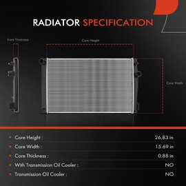 A-Premium Engine Coolant Radiator Assembly Compatible with Toyota RAV4 2009 2010 2011 2012 2013 2014 2015, L4 2.5L, Replace# 164000V030, 8012891