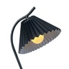 Table Lamp with Cloth Pleated Lampshade Metal Modern Nightstand Bedside