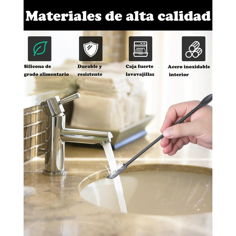 6 Piezas Miserables Espatula Silicon, Espatulas Silicona Mini, Espátula De