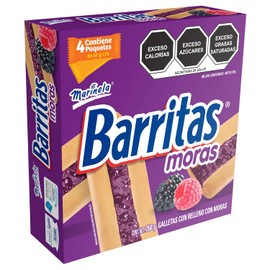 Marinela Barritas de Mora, 4 piezas, 268g, 268 gramo, 1