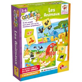 Lisiciani - Animal Set - Educational Game Puzzles and Cards - Forest Animals, Savannah, Sea Animals - for Children from 3 to 6 Years - Carotina