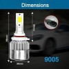 1-800 Radiator Ice Blue 8000k LED Headlight Kit Hi/Low Bulbs