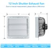 12 inch Shutter Exhaust Fan with Speed & Thermostat Control,