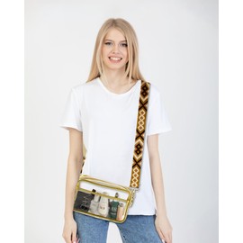 ZOPPEN Clear Bag Stadium Approved, TPU Water Proof Crossbody Bag for Women, Transparent Shoulder Concert Bag