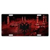 Albania Flag Custom License Plate Albanian Emblem (VERSION 4)