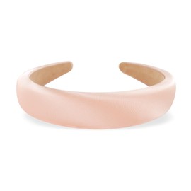 axy Headband made of padded silk fabric in elegant festive colours, beautiful women's headband, hair accessory, hair band, HRK2Ro (light pink)