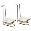 2Pcs Stainless Steel Standing Spoon Rest Stand with Ceramic Spoon