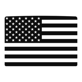 Factory Crafts USA Made Rear Middle Window Vinyl Decal for Jeep Gladiator 2020-2024 Vinyl American Flag Sticker Exterior Automotive Accessories US Flag Decals Matte Black