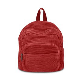 BOZIEE Small Canvas/Cord Backpack Women's City Backpack Backpacks Daypacks Backpack Handbags School Backpack for Women Girls Teenagers School Travel Work Small Size, red